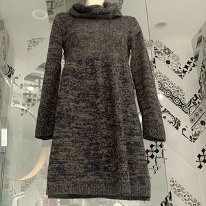 MANGO Vintage Knitted Fall Mini Dress with Shimmering Tread